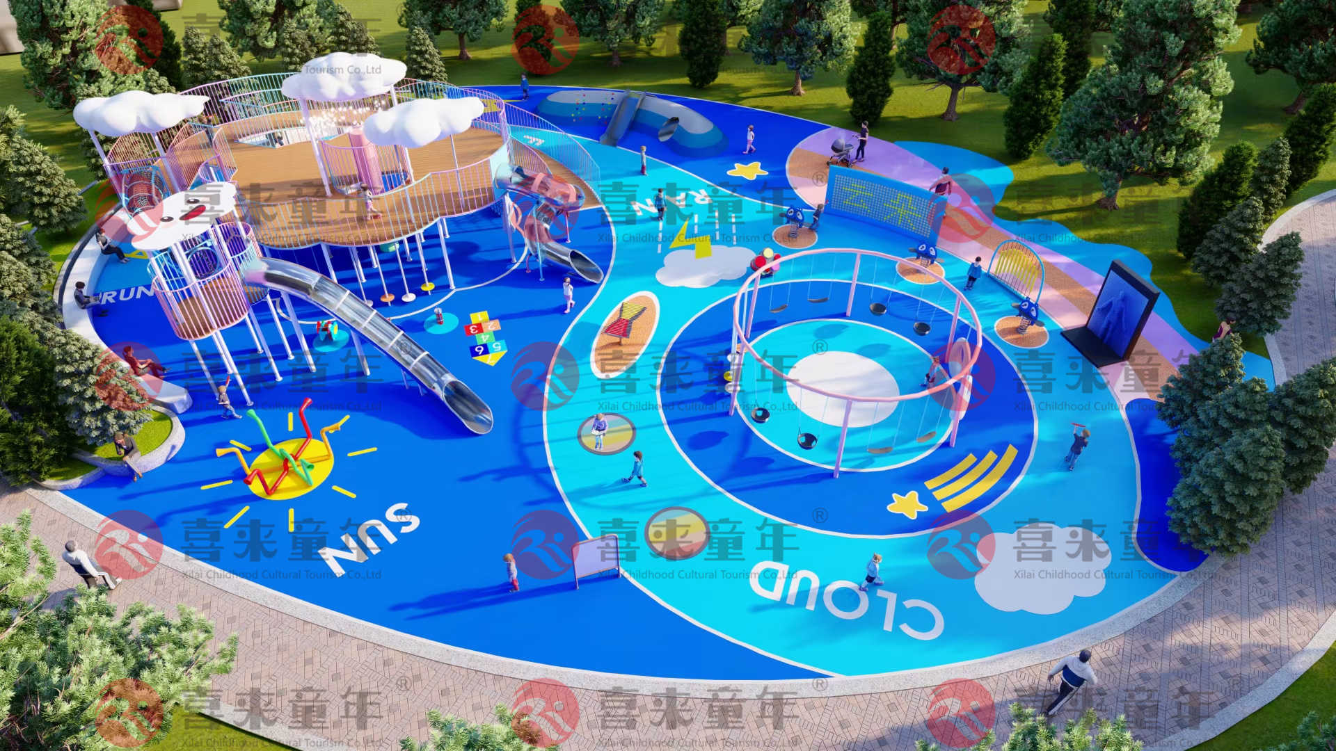 户外公园儿童游乐场整体规划设计